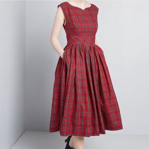ModCloth Tartan Plaid Fit Flare Dress